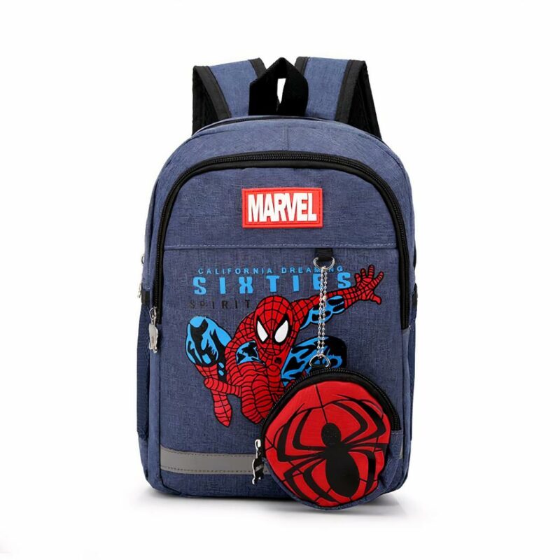 Zaino Spiderman in denim - Grigio scuro - Zaino scuola Zaino per bambini