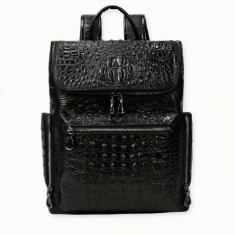 Questo zaino in pelle effetto alligatore in stile rock sarà il suo nuovo accessorio preferito. Una borsa dal look deciso, con la sua pelle lavorata per dare un effetto pelle di alligatore. Grazie allo scomparto per il computer portatile e al supporto posteriore progettato per alleviare la pressione sulla schiena, sarà sempre con lei.
