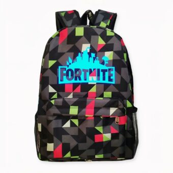 Zaini fosforescenti Fortnite - Neri, con motivo Fortnite blu. Di buona qualità e molto trendy.