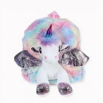 Zaino per bambini unicorno di peluche - Zaino Zaino scuola