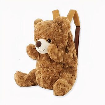 Zaino per bambini con orsetto marrone. Di buona qualità e molto alla moda.