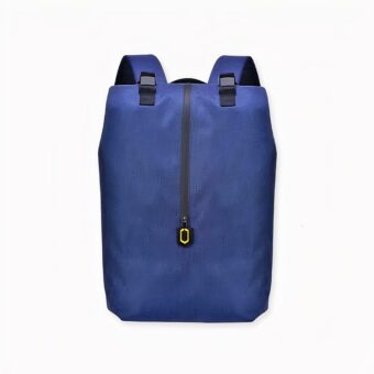 Zaino da uomo con zip frontale blu, di buona qualità e molto trendy.