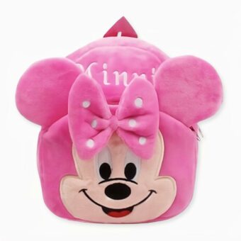 Zaino di peluche rosa Minnie, zaino scolastico Zaino per bambini. Di buona qualità e molto alla moda.