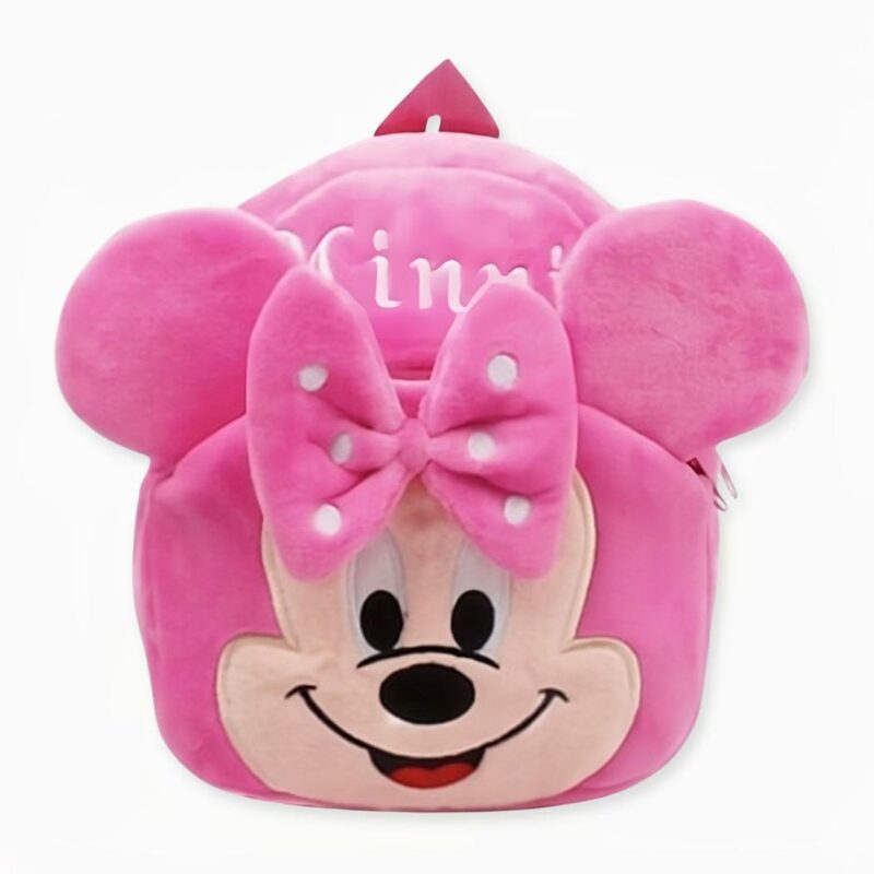 Zaino di peluche rosa Minnie, zaino scolastico Zaino per bambini. Di buona qualità e molto alla moda.
