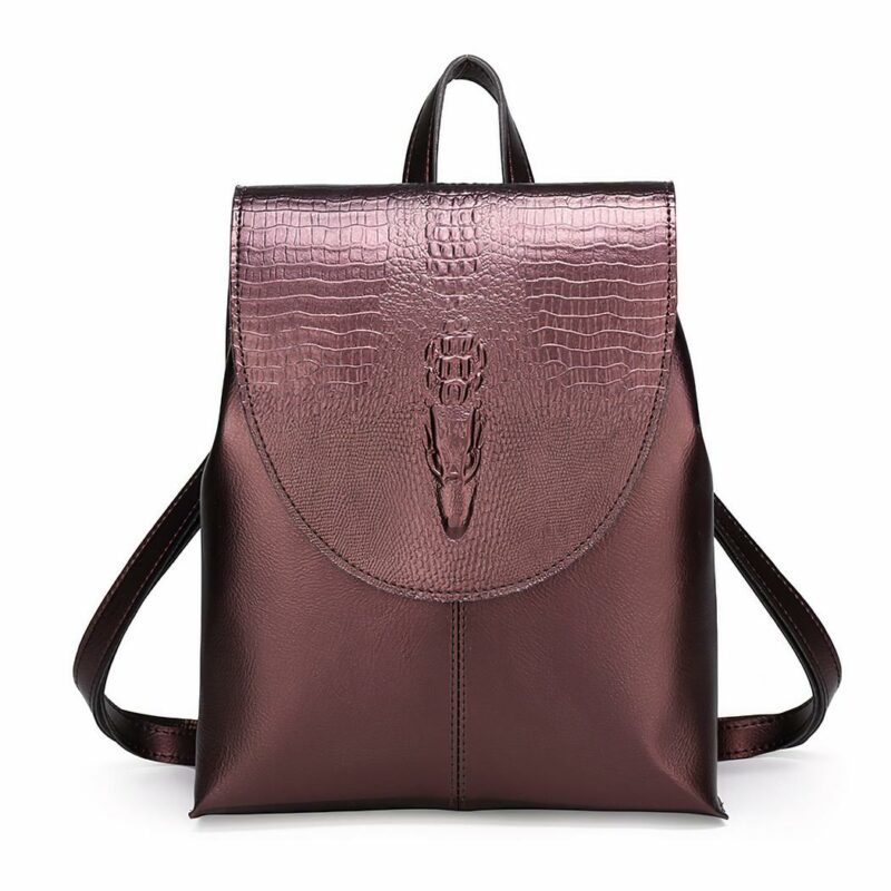 Zaino elegante da donna iridescente - Rosso - Borsa a zaino