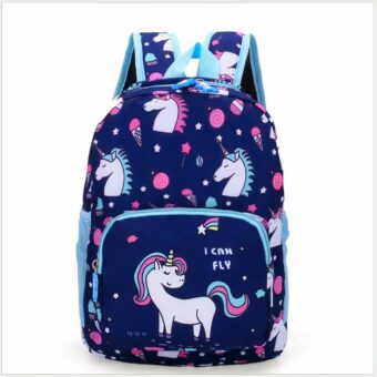 Zaino per bambini con stampa di unicorno colorato - Blu scuro - Zaino per la scuola Zaino per bambini