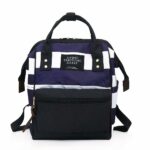 Zaino donna a strisce - S, Blu scuro - Borsa messenger
