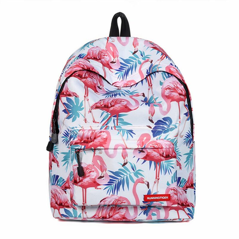 Zaino fenicottero rosa - Bianco - Zaino scuola Zaino scuola