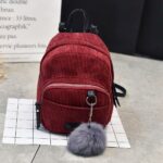 Zaino piccolo da donna in velluto a coste - Rosso - Zaino Zaino da bambina