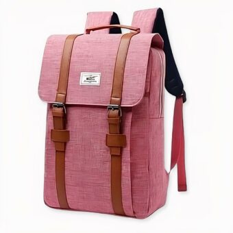 Zaino in tessuto stile vintage - Rosa - Zaino scuola Zaino laptop