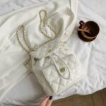 Zaino piccolo trapuntato da donna - Bianco - Zaino a mano