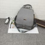 Zaino in similpelle vintage - Grigio - Borsetta messenger