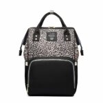 Borsa per pannolini per bambini con stampa leopardata - Bianco - Borsa per pannolini