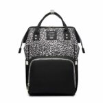 Borsa per pannolini per bambini con stampa leopardata - Grigio - Borsa per pannolini