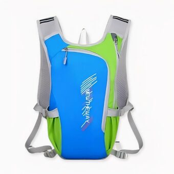 Zaino d'idratazione isotermico blu e verde da 10 litri con spallacci regolabili