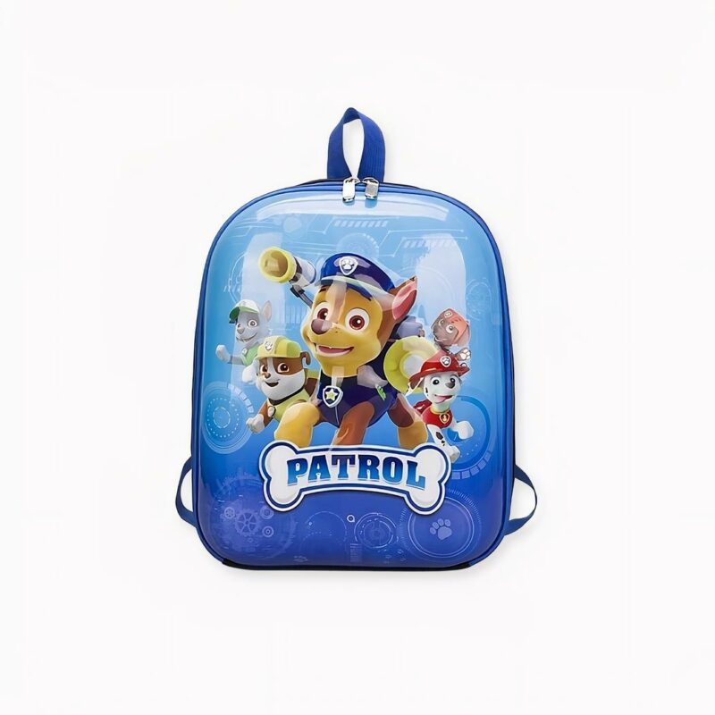 Sac_d’école_Pat’patrouille_rigide_2 Zaino scuola Patrol blu con motivo. Di buona qualità e molto trendy.