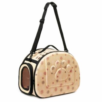 Borsa a tracolla per cani - Beige, M - Dog Cat