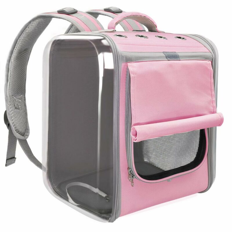 Zaino traspirante per gatti - Rosa - Cat Dog