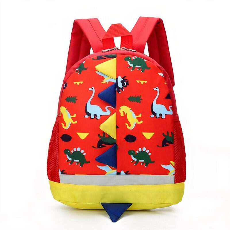 Zaino per bambini con stampa di dinosauri - Rosso - Zaino per la scuola Zaino per la scuola