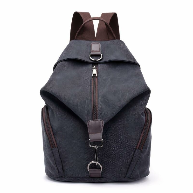 Zaino preppy da donna - Nero - Zaino da scuola Zaino da scuola