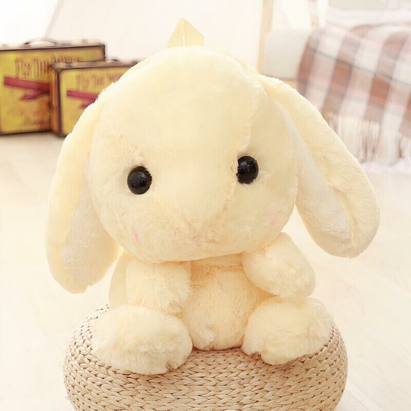 Zaino coniglio di peluche per bambina - Beige - Animale di peluche Coniglio di peluche