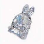 Zaino glitterato con orecchie da coniglietto - Argento - Zaino per bambini Prodotto.