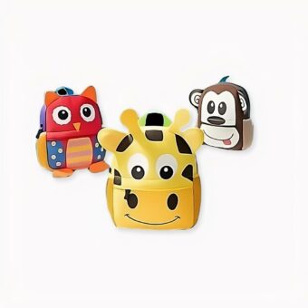 Zaino con animali 3D per bambini. Di buona qualità e molto alla moda.