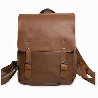 Zaino compatto in pelle PU - Arancione - Borsa tote vegana