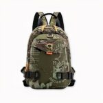 Zaino da uomo compatto ed elegante - Verde militare - Borsa a tracolla Borsa