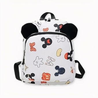 Zaino per bambini con stampa di Topolino - Bianco - Zaino scolastico Zaino per bambina