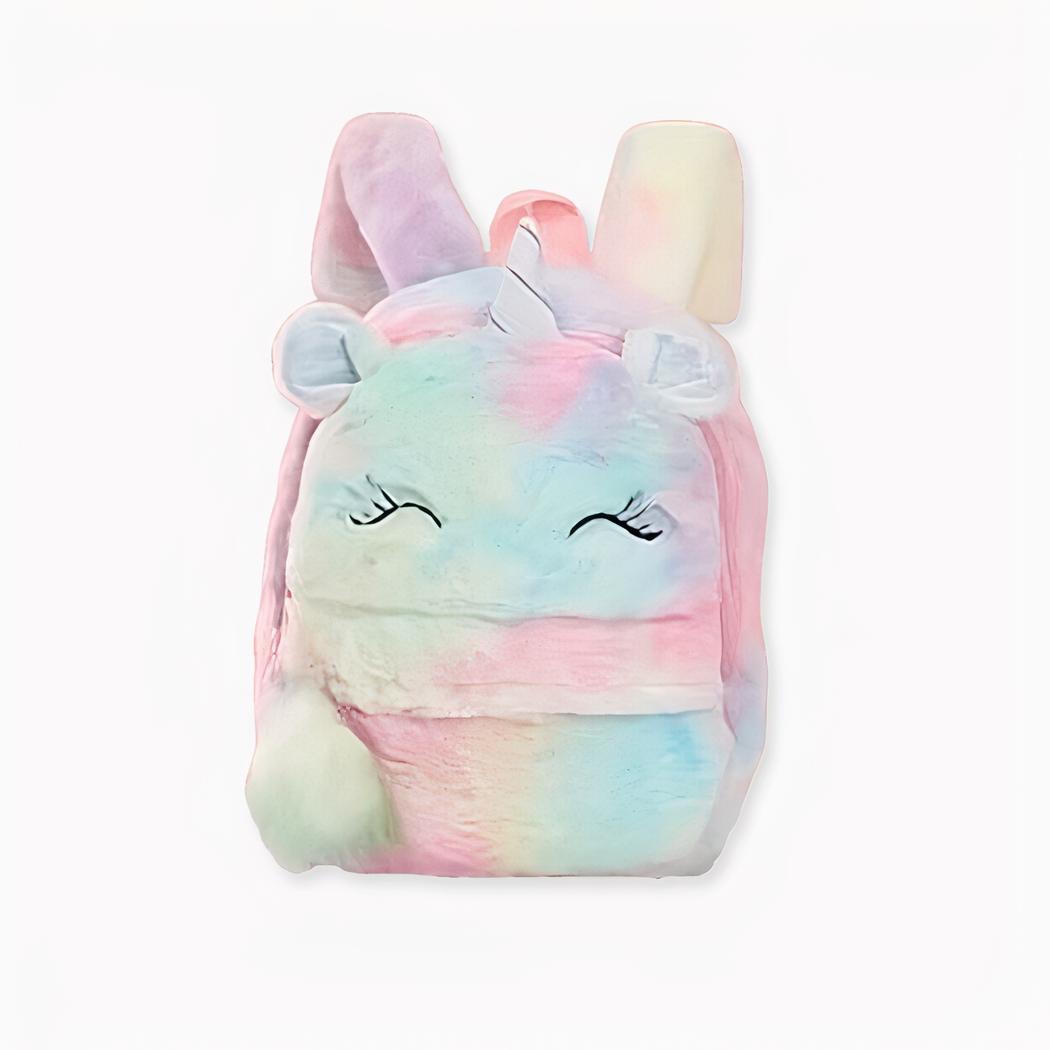 Zaino Unicorno di peluche per bambina - Rosa - Zaino animale di peluche