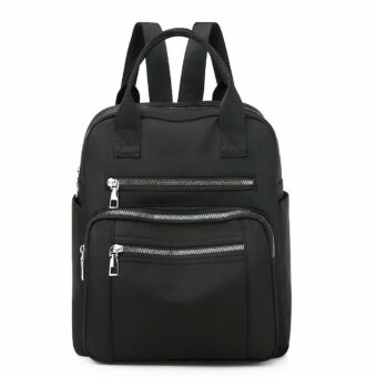Zaino casual da donna ideale per i viaggi - Nero - Borsa di pelle
