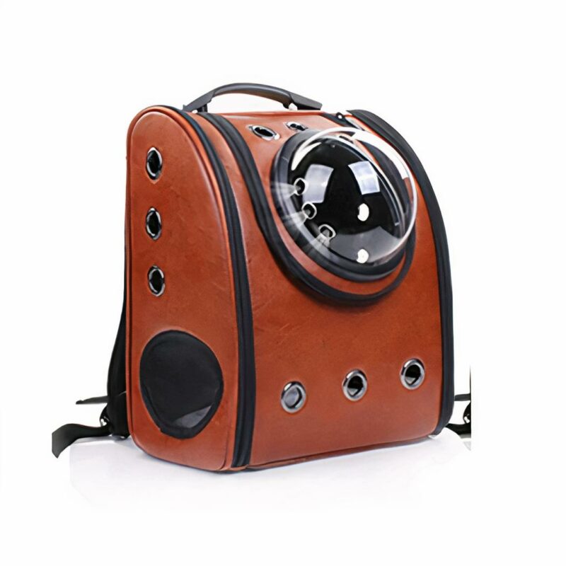 Borsa a bolle d'aria da viaggio vintage per animali domestici - Marrone - Cane gatto