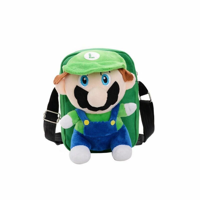 Borsa a tracolla in peluche Mario Bros per bambini - Verde - Animale in peluche