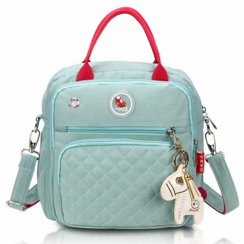 Borsa per pannolini in tela della mamma - Verde - Borsa per il cambio del pannolino