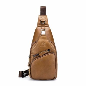 Borsa in pelle vintage - Cammello - Borsa a tracolla messenger