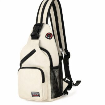 Borsa da donna piccola al petto - Bianco - Zaino a mano