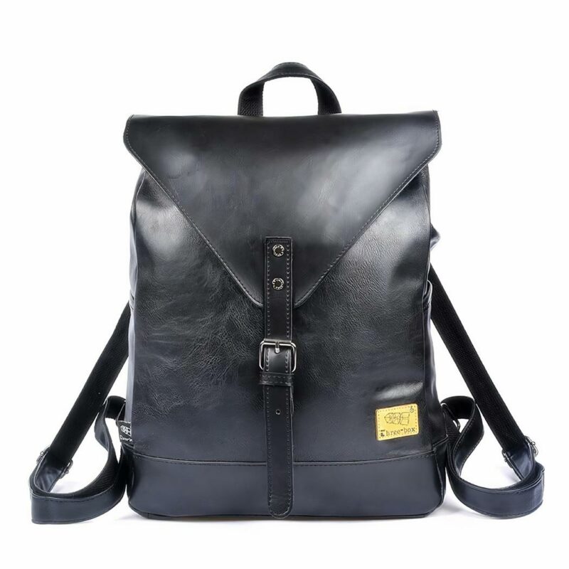 Zaino elegante da donna in pelle - Nero - Zaino in pelle