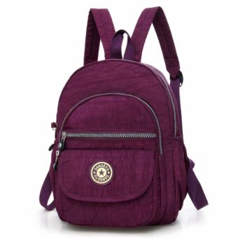 Mini zaino impermeabile da donna - Viola - Zaino Zaino scuola