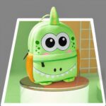 Zaino per bambini con animali 3D - Verde - Zaino scolastico Zaino per bambini