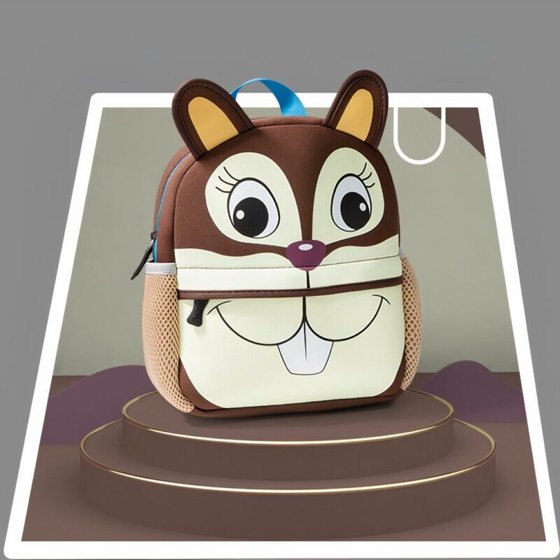 Zaino per bambini con animali 3D - Marrone - Zaini per bambini Zaini per bambini