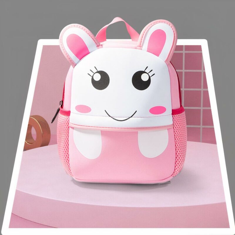 Zaino per bambini con animali 3D - Bianco - Zaino scolastico Zaino per bambini
