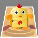 Zaino per bambini con animali 3D - Pulcino giallo - Zaino Zaino scuola