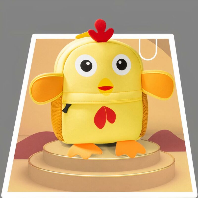 Zaino per bambini con animali 3D - Pulcino giallo - Zaino Zaino scuola