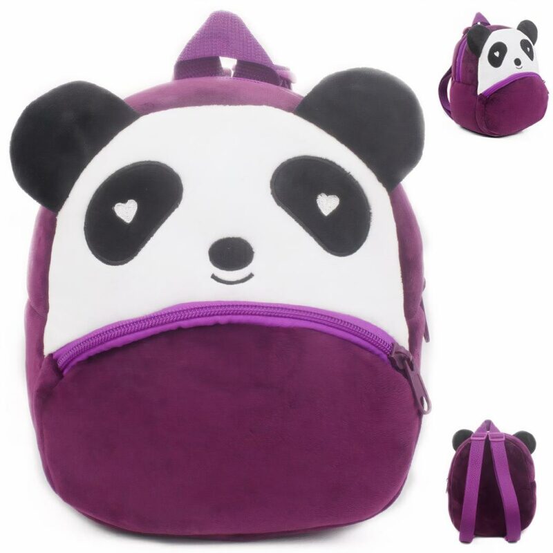 Zaino di peluche per bambini - Viola - Borsa di peluche per animali