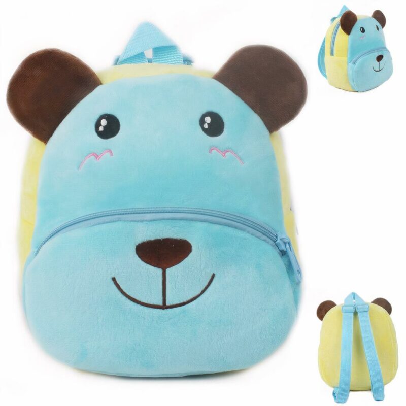 Zaino per bambini con animali di peluche - Blu - Zaino per bambini Zaino per la scuola
