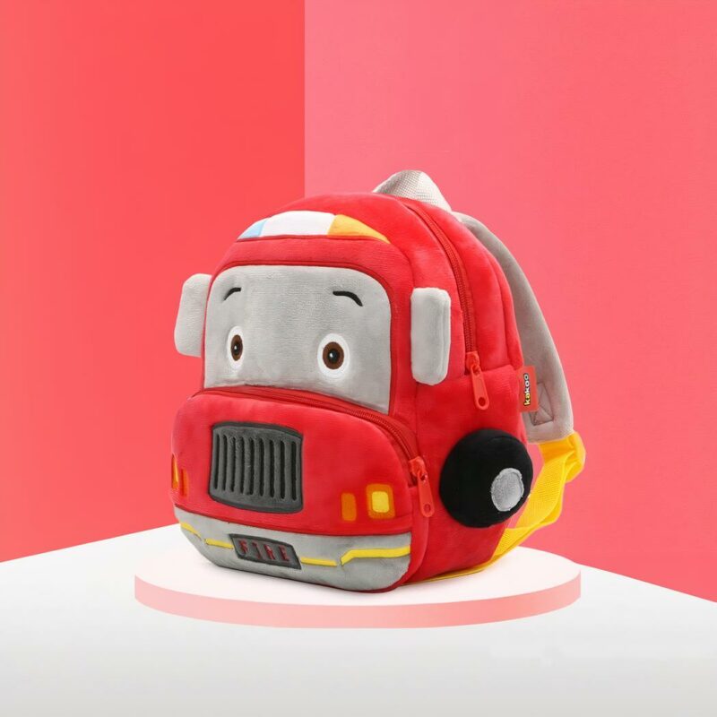 Zaino in peluche dei vigili del fuoco - Rosso - Borsa zaino