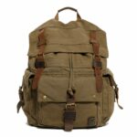 Zaino in tela vintage - Verde militare - Zaino da escursione Zaino