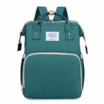 Borsa portatile pieghevole per culla per la mamma - Verde - Borsa fasciatoio per pannolini