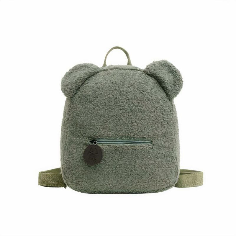 Zaino scuola in pile per bambini - Verde - Zaino Zaino scuola
